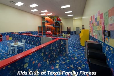 Kids club at the gym text