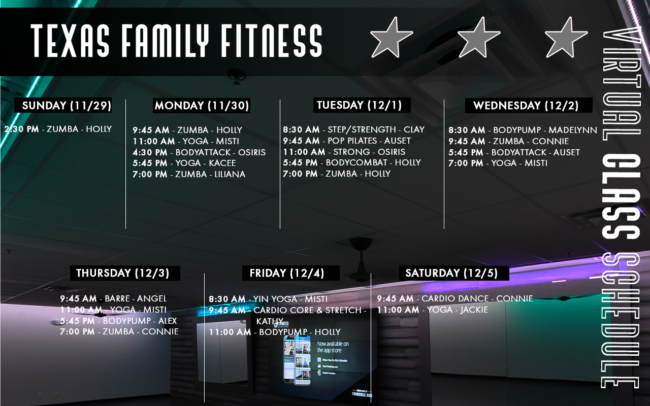 Virtual Class Schedule Virtual Class Schedule